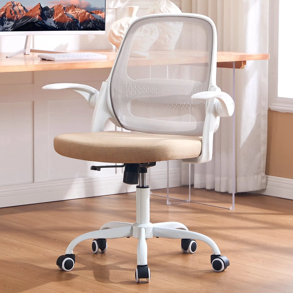 TMV Ergonomic Mesh Office Chair with Lumbar Support & Wheels