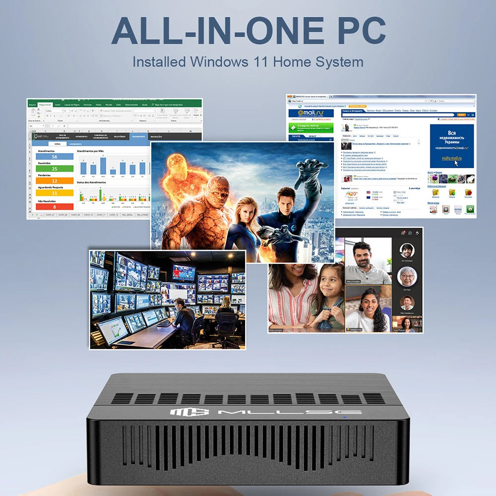 MLLSE M2 Air Mini PC Intel Celeron N4000 CPU