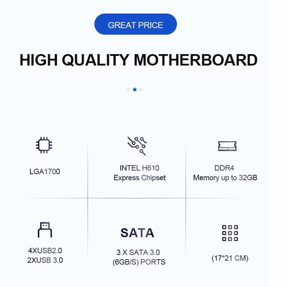 H610 Desktop Computer Motherboard