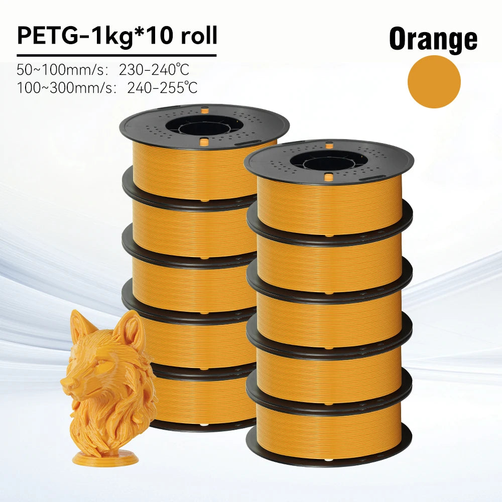 KINGROON 10KG 1.75mm PETG Filament High Quality 3D Printing