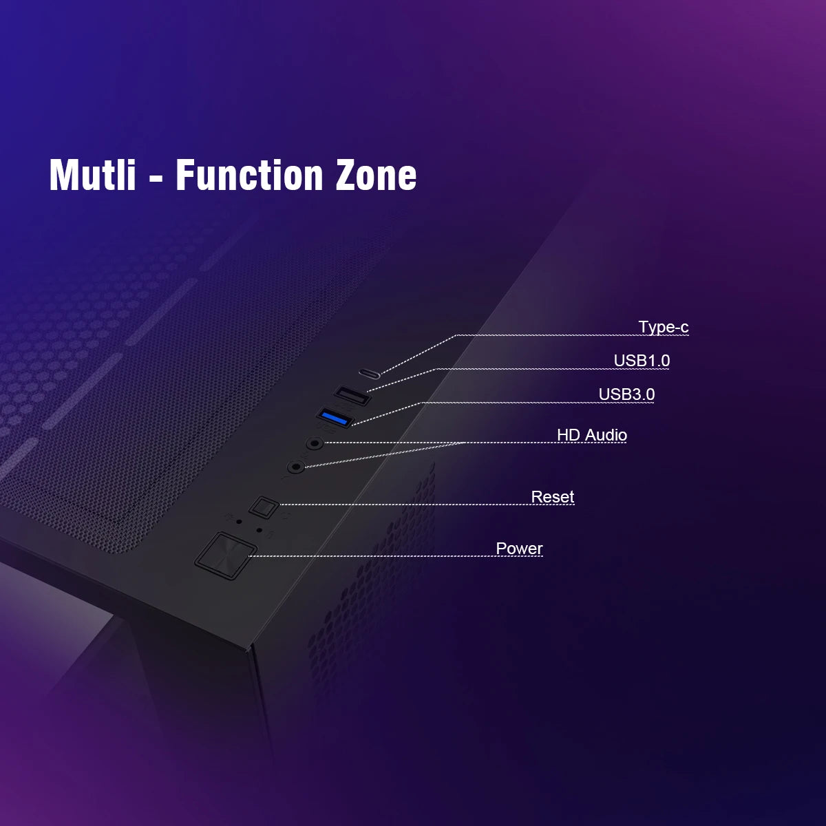 Ruix OV303 Black Color ATX Mid Tower Computer Case