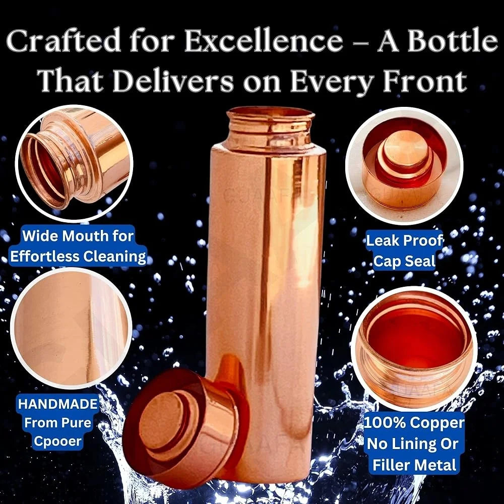 Handmade Copper Water Bottle 32oz