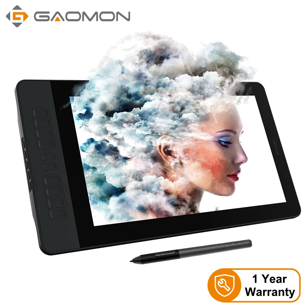 GAOMON PD1561 Graphics Tablet Monitor 15.6 Inch Screen 72% NTSC