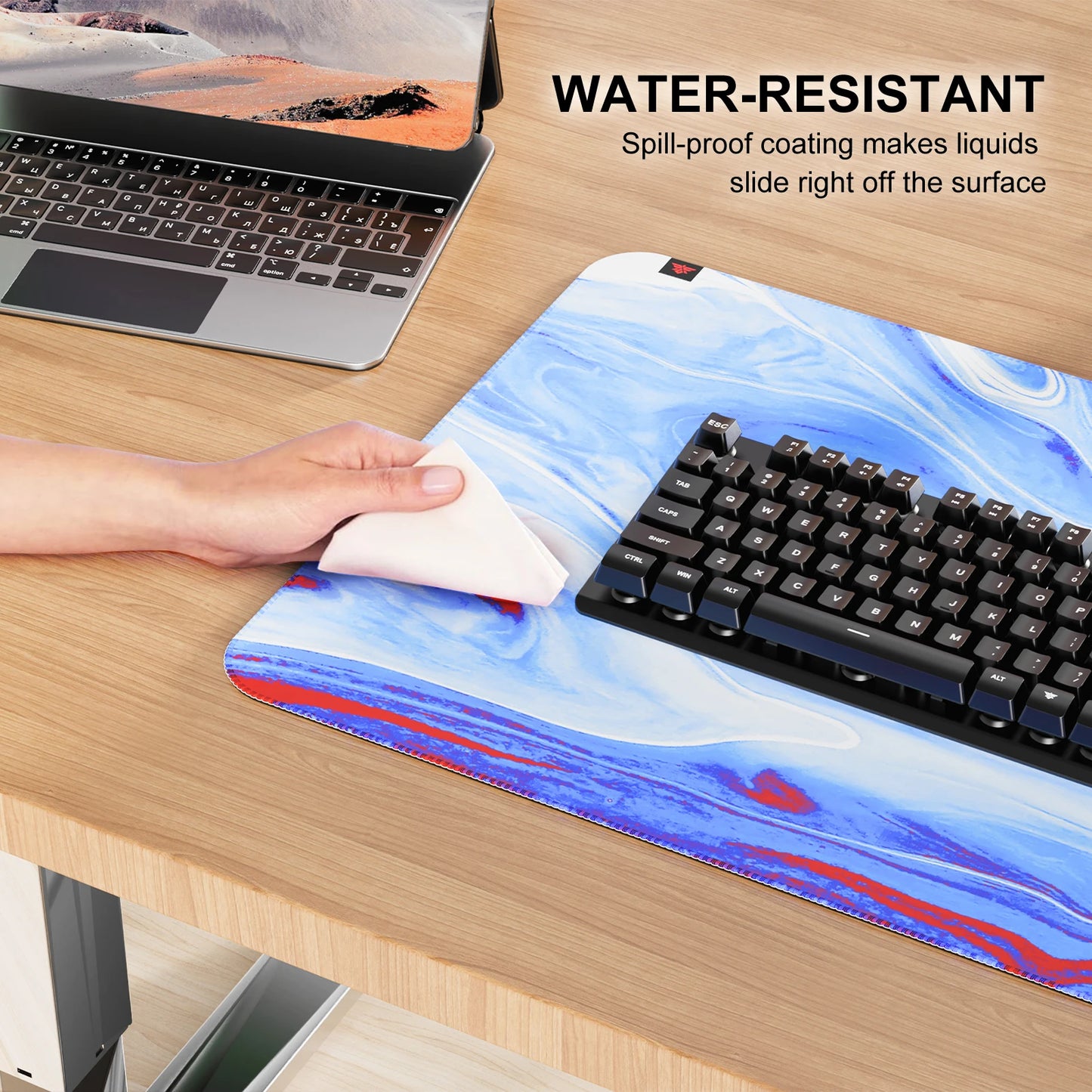 NPET RGB Large Mouse Pad, 12 Multimedia Keys