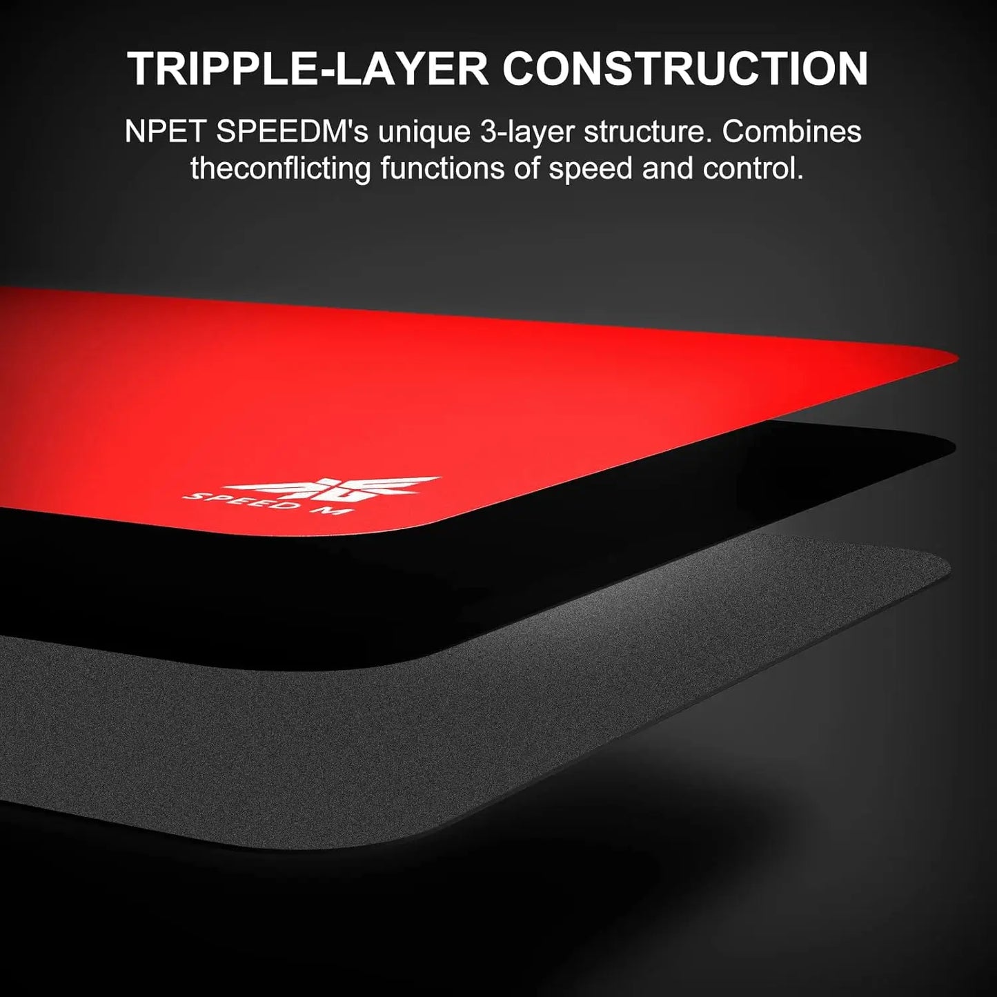 NPET SPEEDM Gaming Mousepad - Resin Surface Hard Gaming Mouse pad