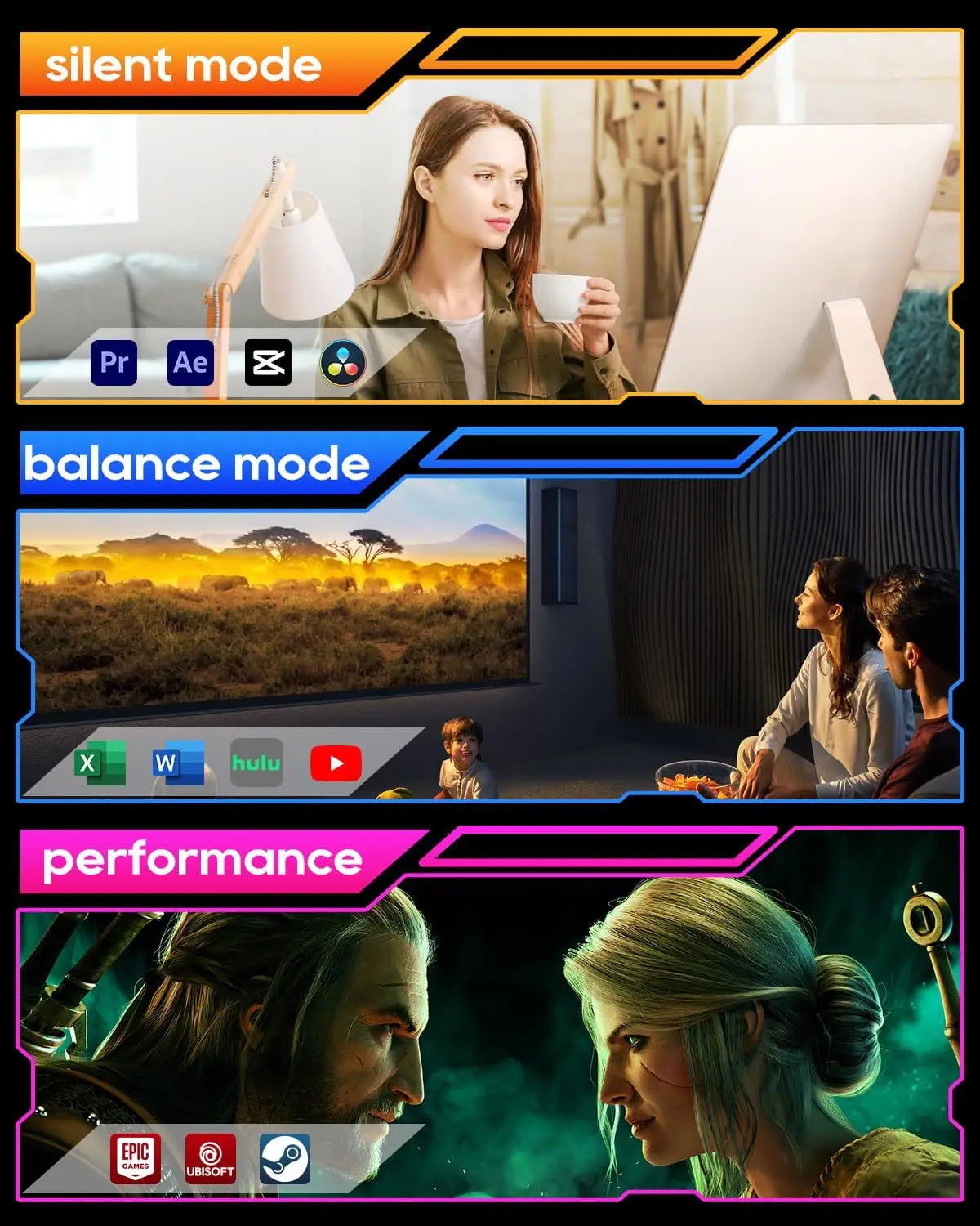 AOOSATR GEM12 Max Gaming Mini PC AMD Ryzen 7 8745HS