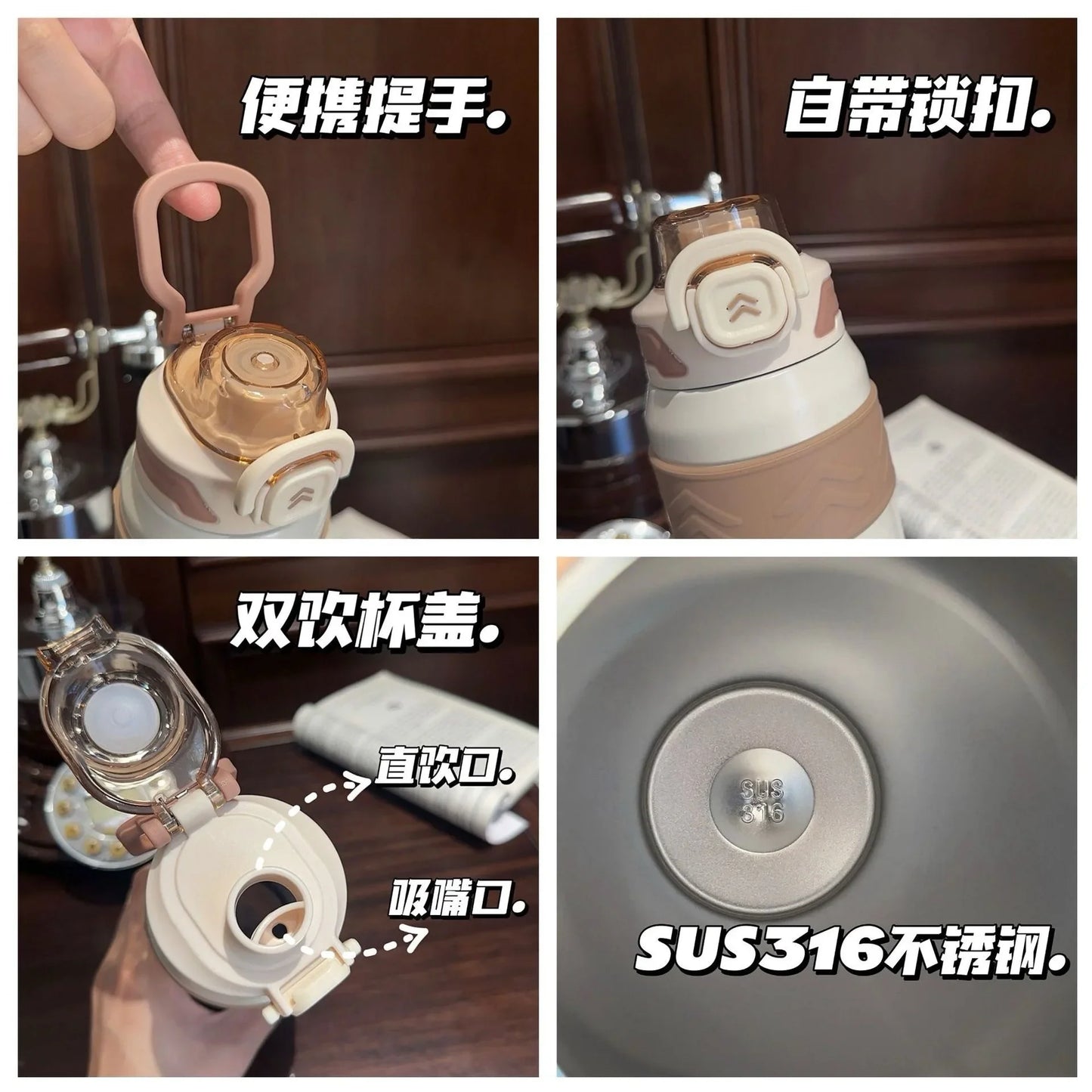 Stainless Steel Portable Vacuum Cup – On-the-Go Sports Bottle