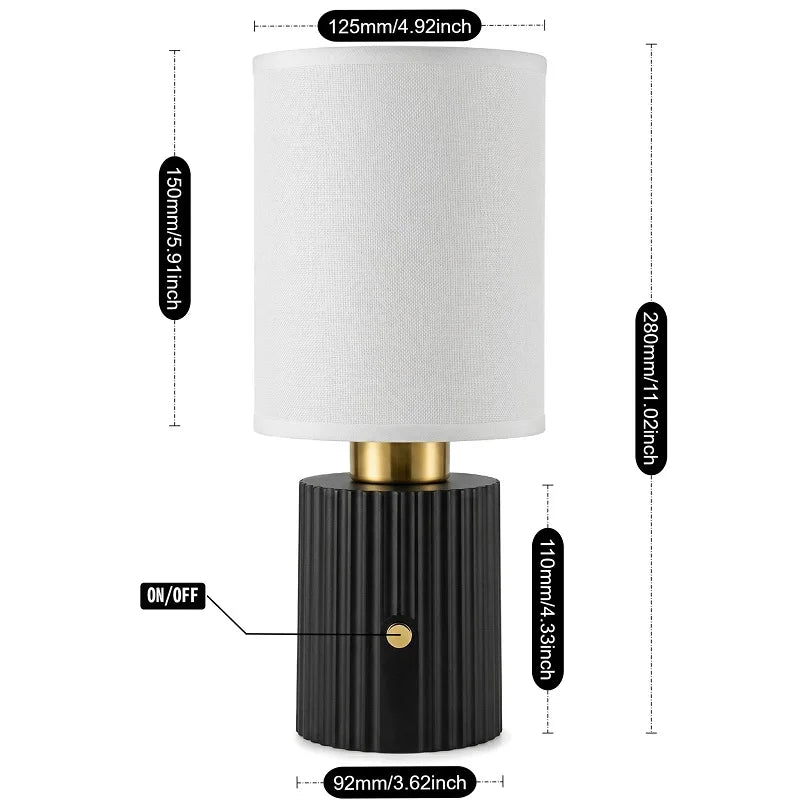 Table Lamp 3600mAh Rechargeable Warm Light 12-Hour Life