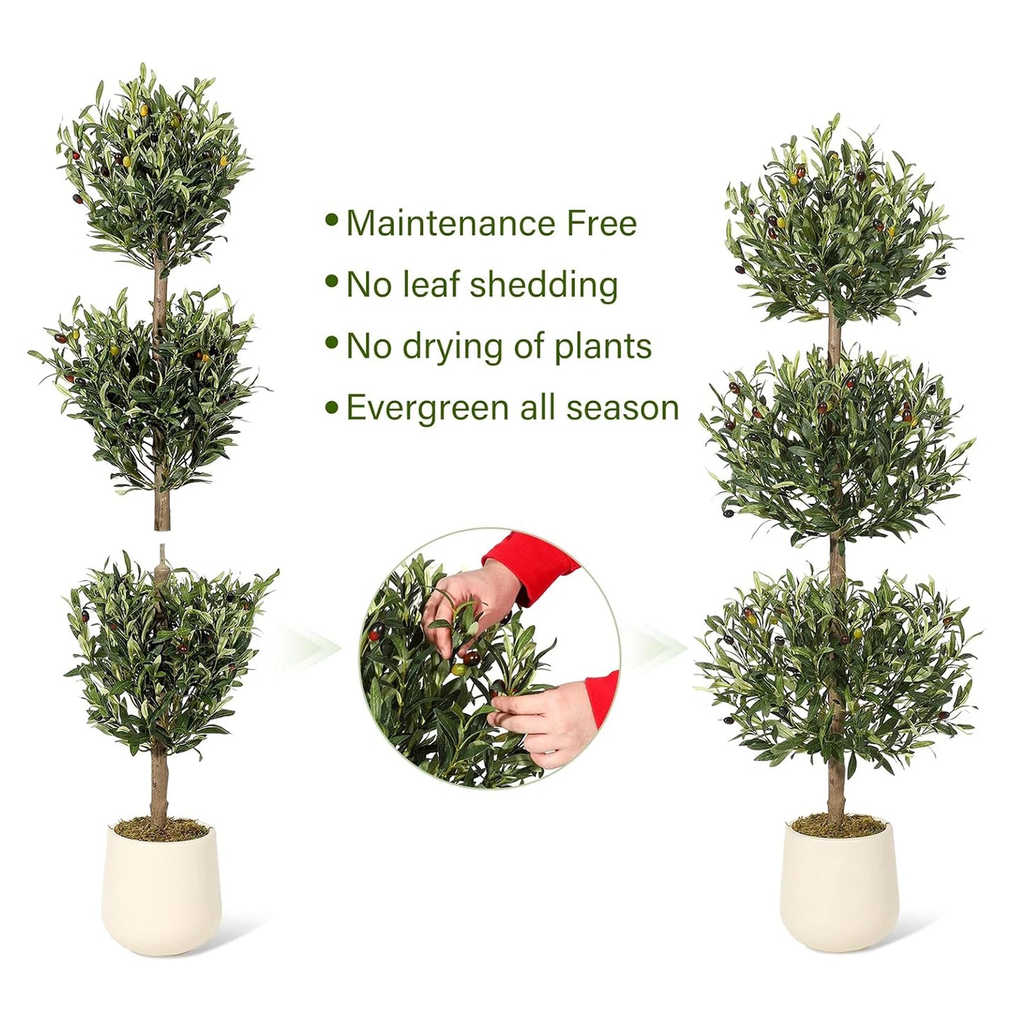 Artificial Olive Tree 5FT Tall for Home Office Decor