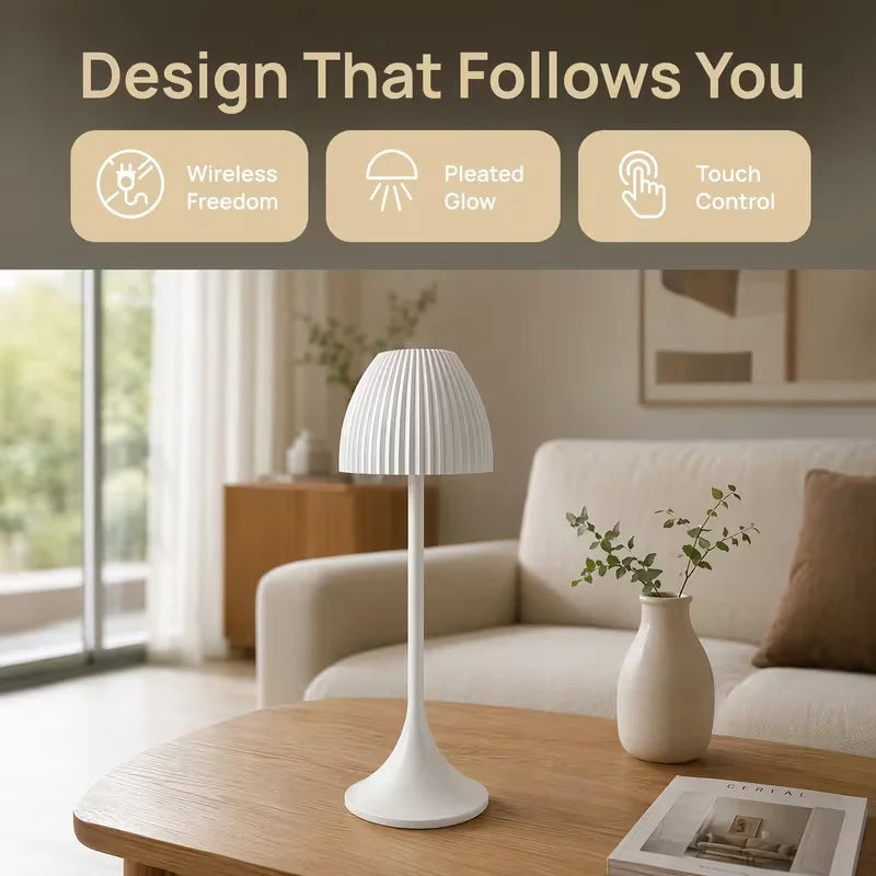 Led Desk Lamp Touch Control with Wireless Charger Rechargeable