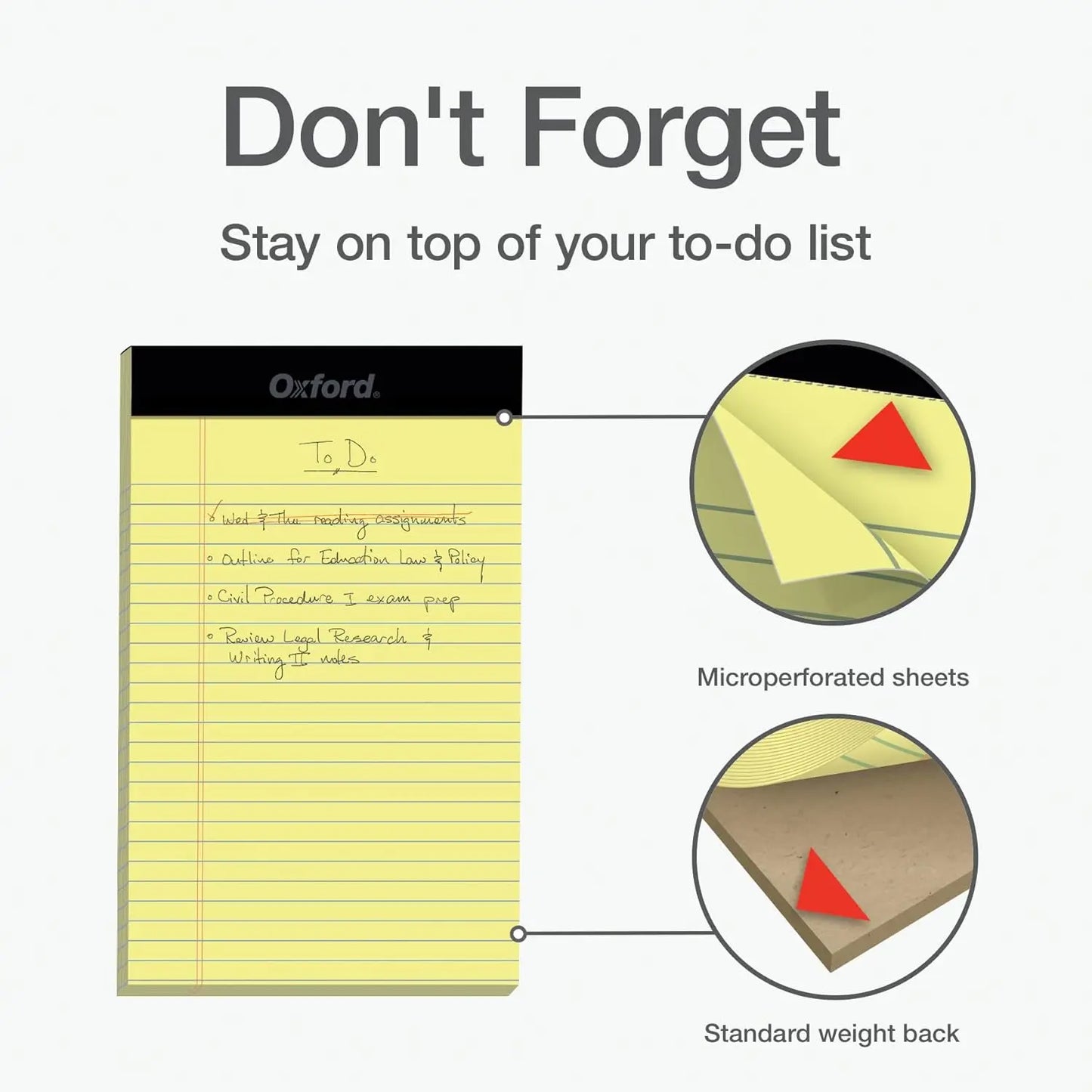 12-Pack Junior Legal Notepads, 5x8 Inches, Canary Yellow Paper