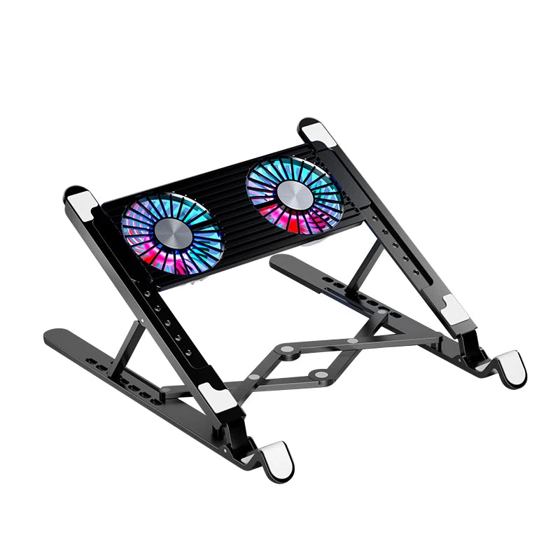 Laptop Cooling Pad with 2/4 Fans Foldable Notebook Stand RGB