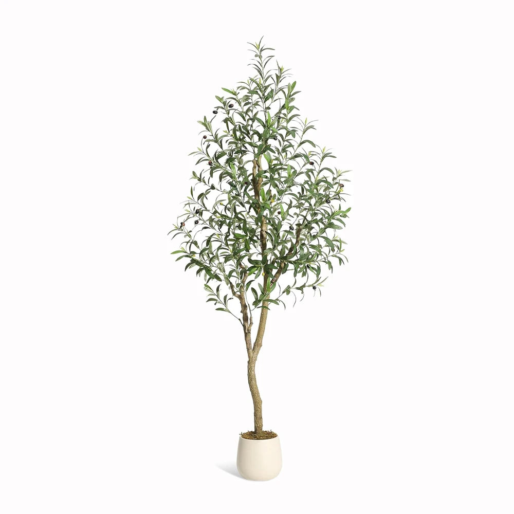 Olive Trees Artificial Indoor, 5-7ft Tall Faux Silk Plant