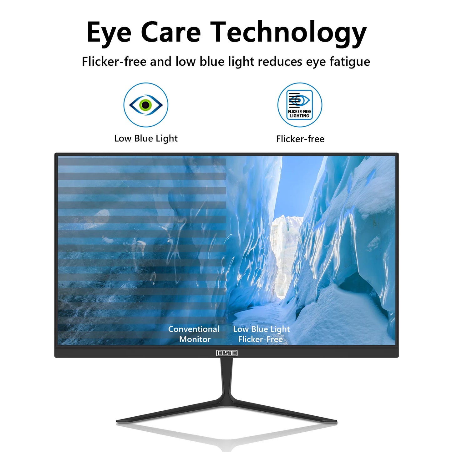 ELSAE 23.8 Inch 100Hz HDR Office Monitor for Computer PC