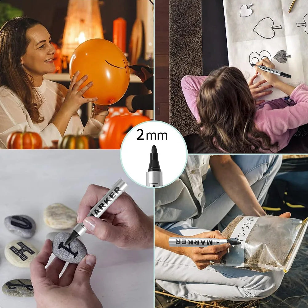 Permanent Paint Marker Pen Waterproof Black Pen