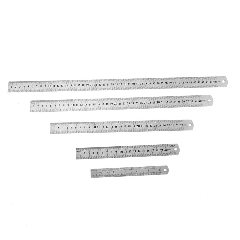 15cm/20cm/30cm/40cm/50cm Metal Ruler Stainless Steel Straight Ruler