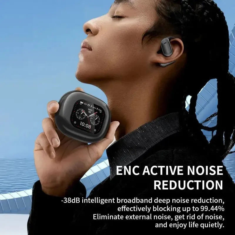 Open Ear Earbuds with Touch Screen Case ANC Earbuds