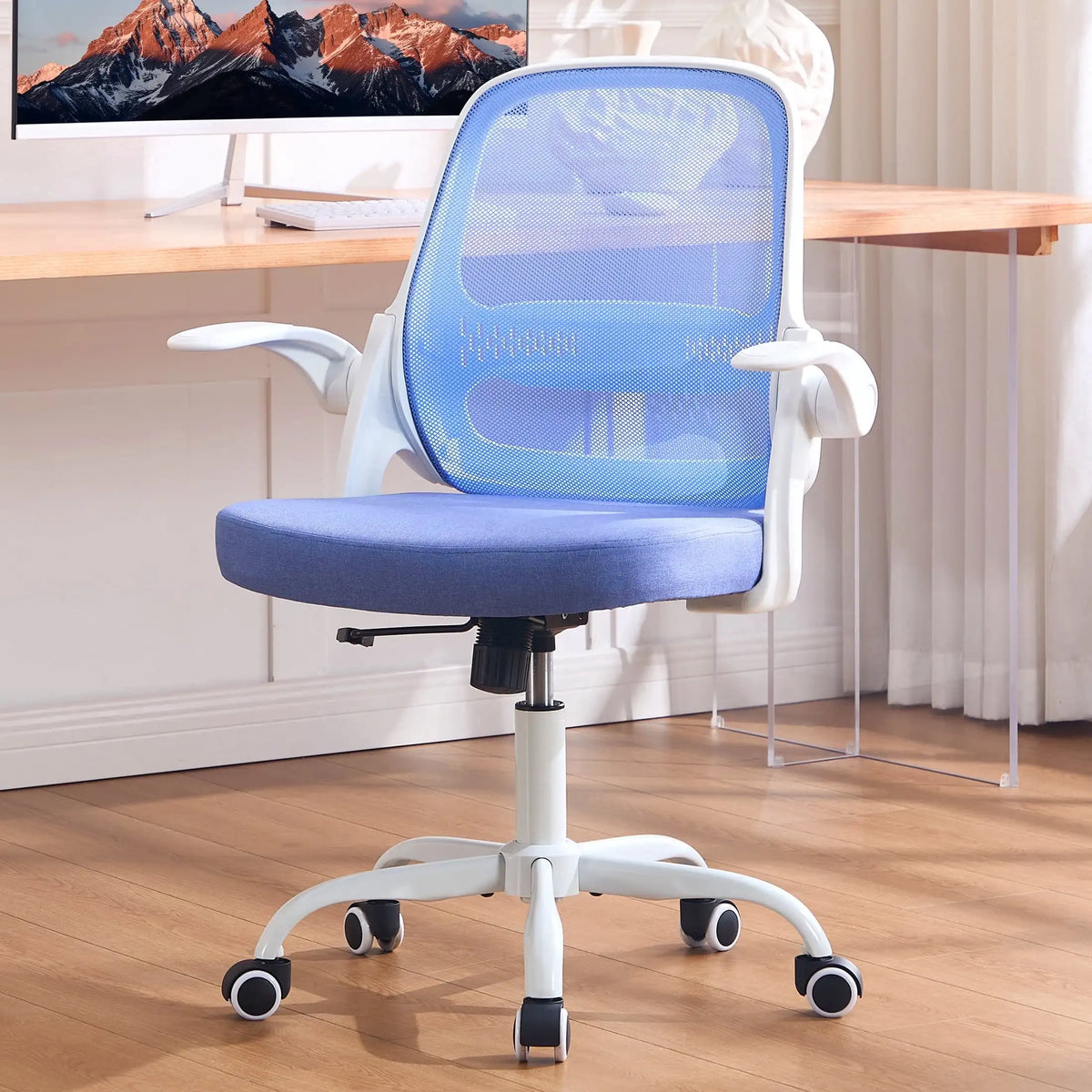 TMV Ergonomic Mesh Office Chair with Lumbar Support & Wheels