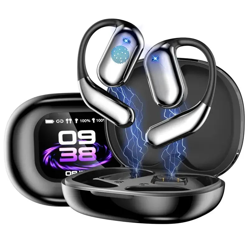 Open Ear Earbuds with Touch Screen Case ANC Earbuds