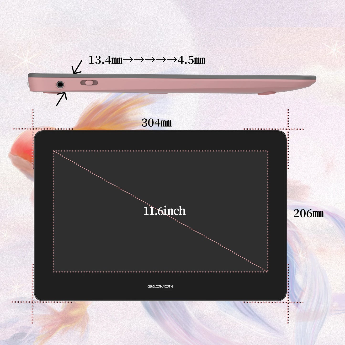 GAOMON 11.6 Inch Graphics Tablet Screen PD1220